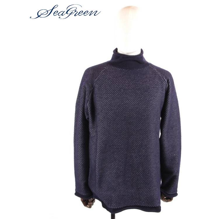 Seagreen シーグリーン ロールネックニット ラグランスリーブ 