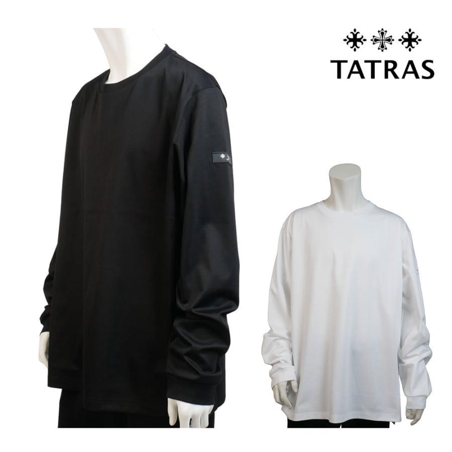 TATRAS ブラック 長袖カットソー オスモ ロンT TATRAS タトラス OSMO オスモ メンズ 長袖 Tシャツ ロンT