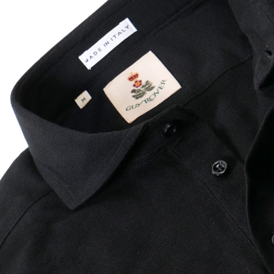 GUY ROVER ギローバー メンズ カッタウェイ 半袖 鹿の子 ポロシャツ ホリゾンタルカラー pc207-531500 国内正規品 GUY ROVER ギローバー ポロシャツ pc207