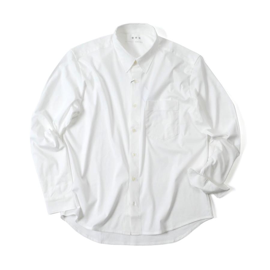 THREE DOTS スリードッツ メンズ シルキーペーパー コットン シャツ 長袖 ロングスリーブ ps212m ホワイト ブラック 2023-24AW 国内正規品 | three dots | 03