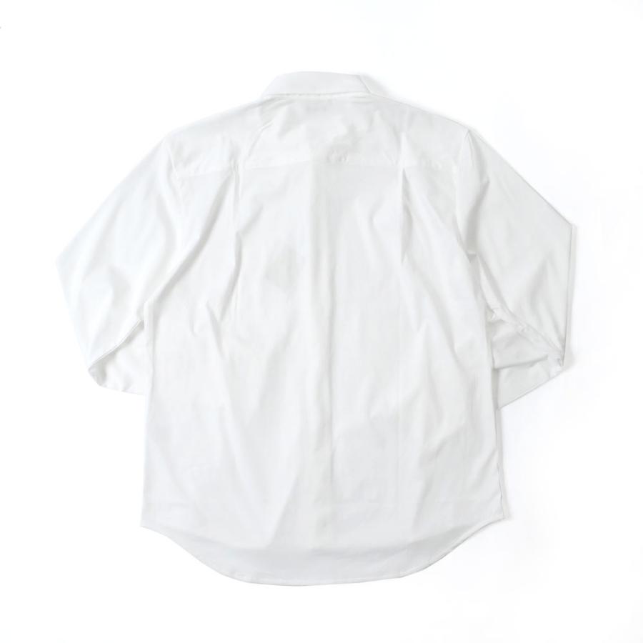 THREE DOTS スリードッツ メンズ シルキーペーパー コットン シャツ 長袖 ロングスリーブ ps212m ホワイト ブラック 2023-24AW 国内正規品 | three dots | 04