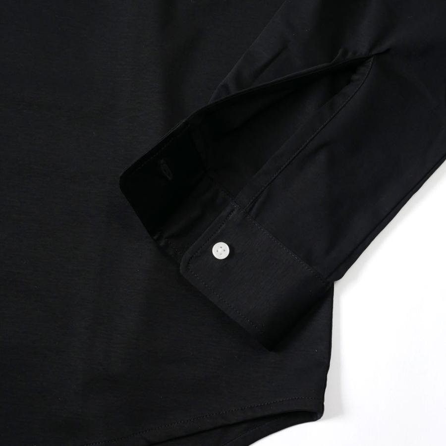 THREE DOTS スリードッツ メンズ シルキーペーパー コットン シャツ 長袖 ロングスリーブ ps212m ホワイト ブラック 2023-24AW 国内正規品 | three dots | 10