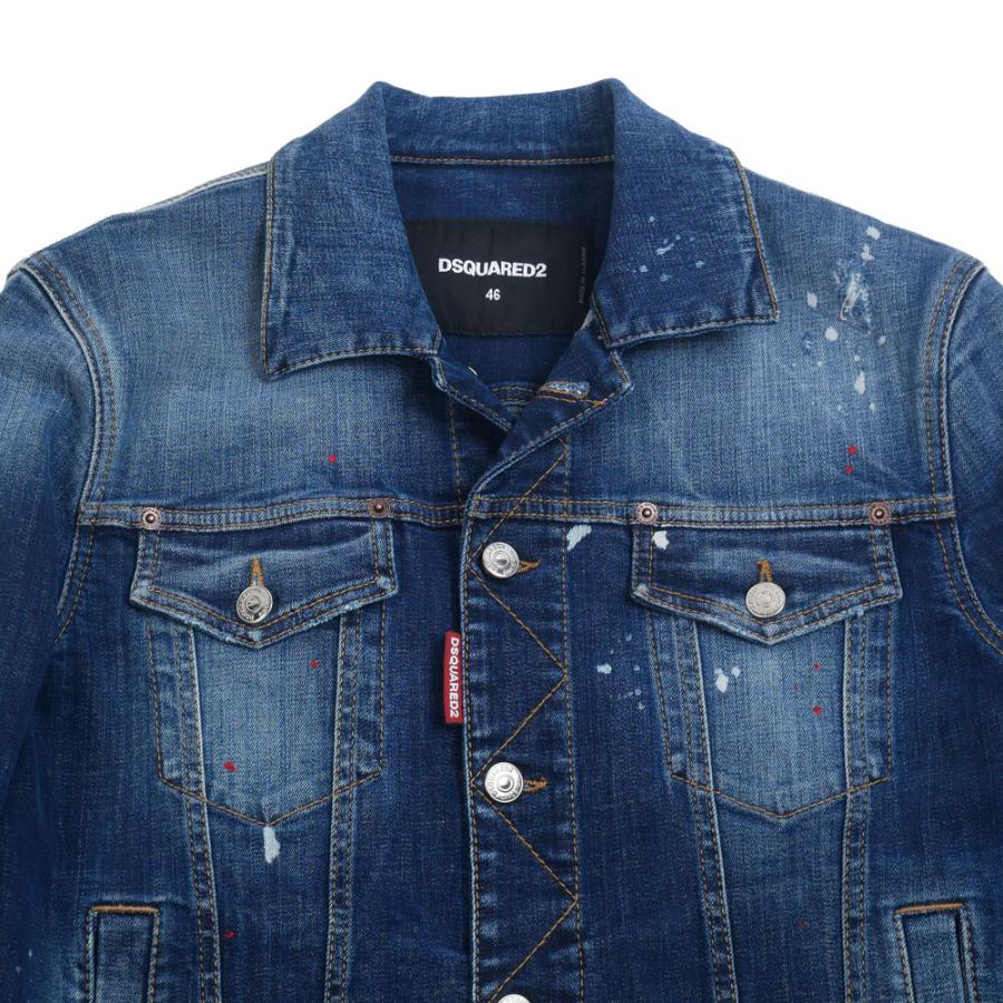 DSQUARED2 ディースクエアード ジャケット Dan Jean Jacket s74am1693 44 46 470NavyBlueの画像