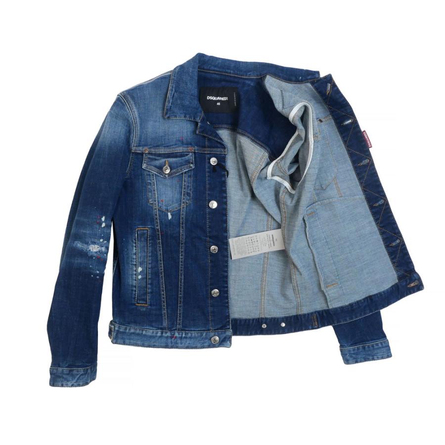 DSQUARED2 ディースクエアード ジャケット Dan Jean Jacket s74am1693 44 46 470NavyBlueの画像
