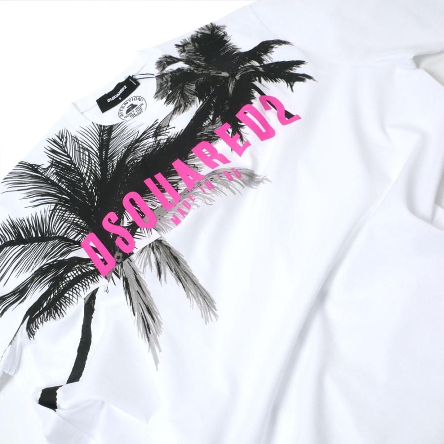 DSQUARED2 ディースクエアード メンズ プリント Tシャツ パームツリー 