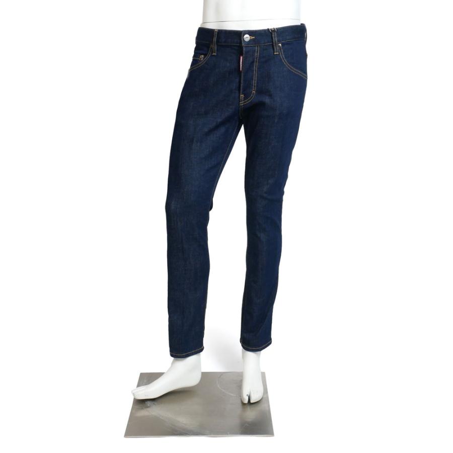 【セール】DSQUARED2 ディースクエアード SkaterJean スケータージーン メンズ ネイビー デニムパンツ s74lb1425_1