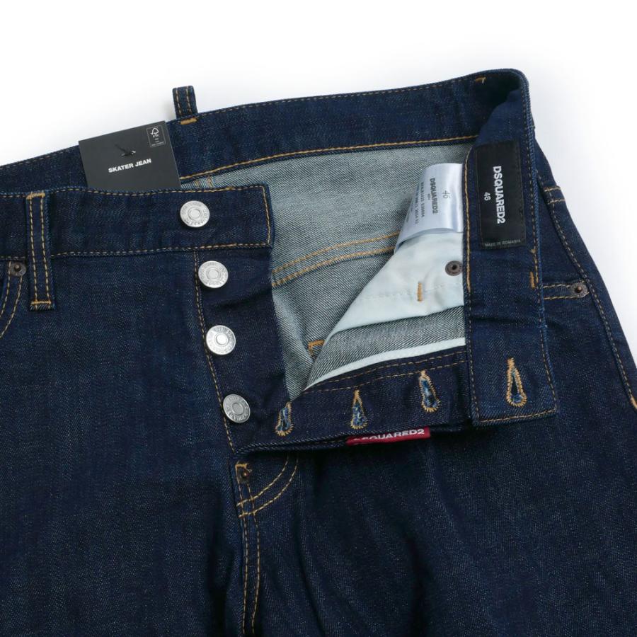 【セール】DSQUARED2 ディースクエアード SkaterJean スケータージーン メンズ ネイビー デニムパンツ s74lb1425_5