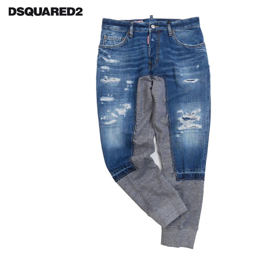 DSQUARED2 ディースクエアード デニム パンツ Hybrid Jean s74lb1881 42 44 46 470NavyBlueの画像