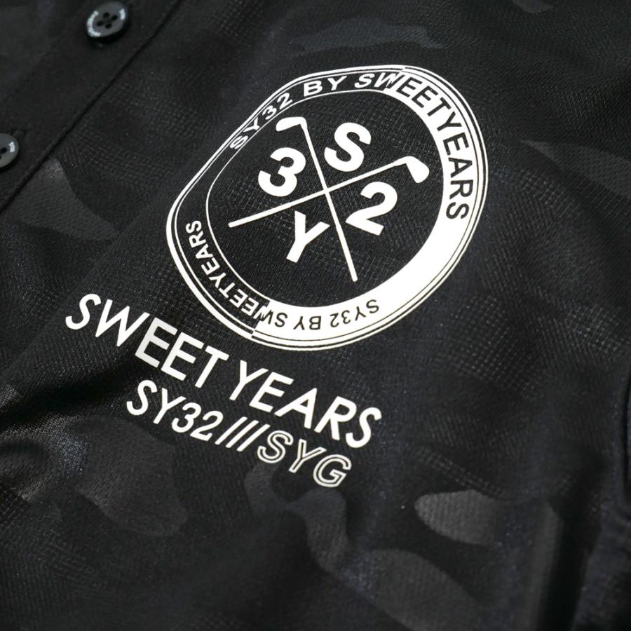 SY32 by SWEET YEARS GOLF エスワイ サーティトゥ バイ スウィートイヤーズ ゴルフ メンズ カモエンボスカラー ポロシャツ ボタンダウン｜up-avanti｜09