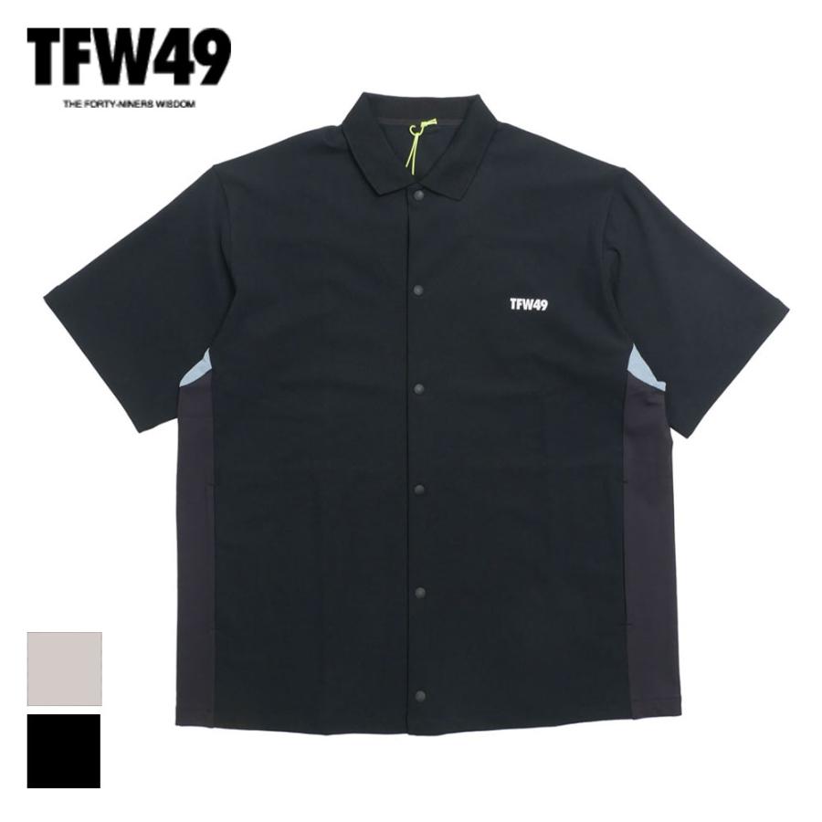 TFW49 ティーエフダブリュー49 シャツ 半袖 ベージュ ブラック L XL t062610002 | TFW49