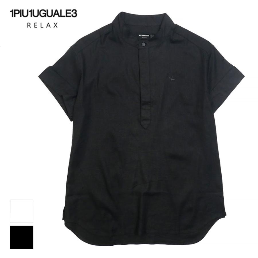 1PIU1UGUALE3 RELAX ウノピゥウノウグァーレトレ リラックス ヘンリーネック 半袖 シャツ ush-26002 | 1PIU1UGUALE3 RELAX