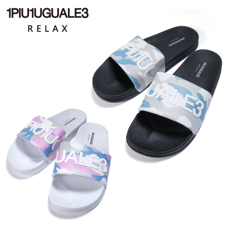 1piu1uguale3 Relax ウノピゥウノウグァーレトレ リラックス Camo Logo Sandal メンズ シャワーサンダル カモフラ柄