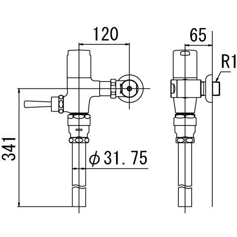 INAX LIXIL トイレ フラッシュバルブ CF-T6112H-C 寒冷地用 洗浄水量6-8L便器用（定流量弁付フラッシュバルブ） 中水用[納期4週間] CFT6112HC