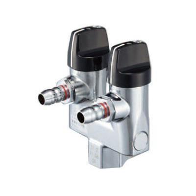 光陽産業 LA二口ON・OFFヒューズガス栓 都市ガス用 G023-12 : 住宅設備