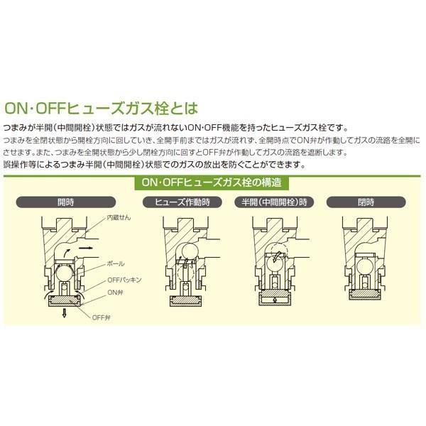 光陽産業 LB二口ON・OFFヒューズガス栓 都市ガス用 G025-12 光陽産業 LB二口ON・OFFヒューズガス栓 都市ガス用 G025-12