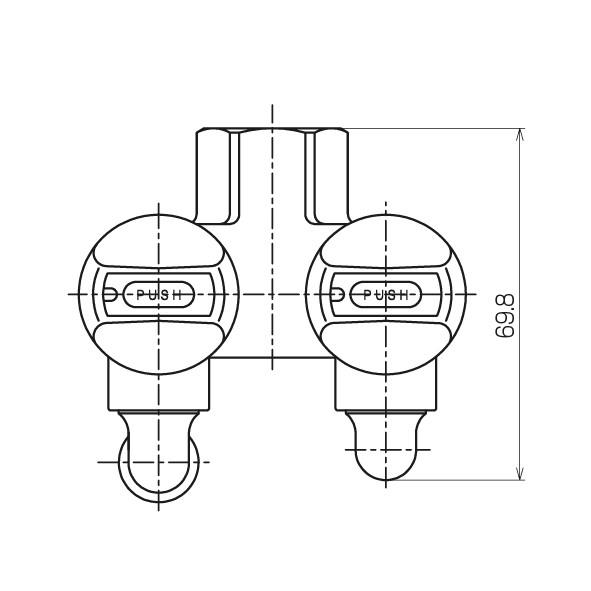 光陽産業 LB二口ペアON・OFFヒューズガス栓 LPG用 G025Z-12PR : 住宅
