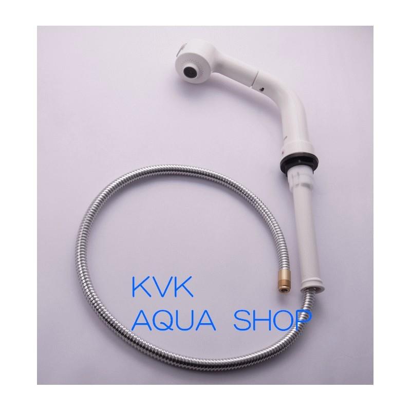 MYM洗髪シャワー水栓 KVK KVK HC773DW/800 旧MYM洗髪水栓用シャワー部(U14タイプ)ホワイト