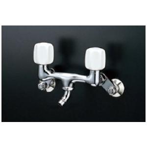 ミズタニバルブ 洗面用水栓 洗濯機用ホース接続型水栓 2ハンドル混合栓