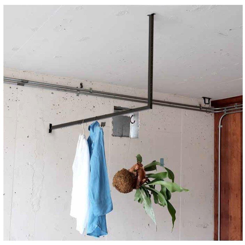 森田アルミ工業 天井付け物干し kacu カク U字型 コの字型−