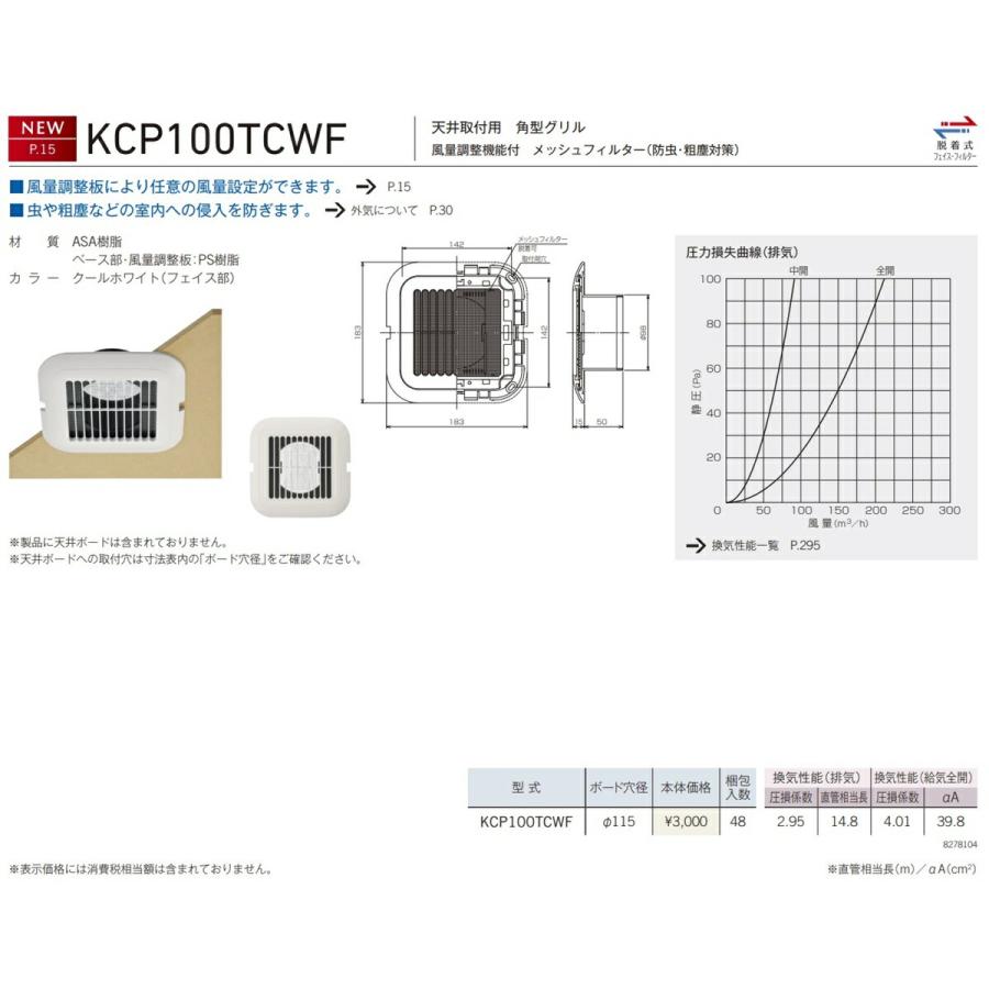 ユニックス 【KCP100TCWF】 KCP-TCWF 室内用製品 樹脂製 グリル（室内