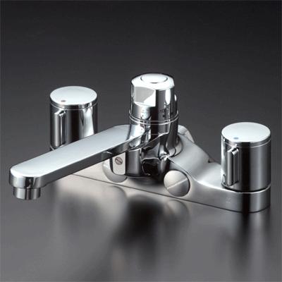 KVK デッキ形定量止水付2ハンドル混合栓 お湯ぴた／2ハンドル混合栓 KM296ZGT KVK デッキ形定量止水付2ハンドル混合栓 寒冷地用 取付