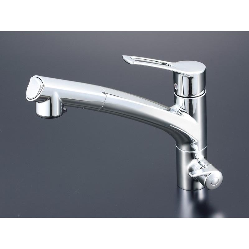 KVK キッチン用水栓 【KM5061N/800】 浄水器付シングルレバー 浄水器専用シングルレバー式シャワー付混合栓