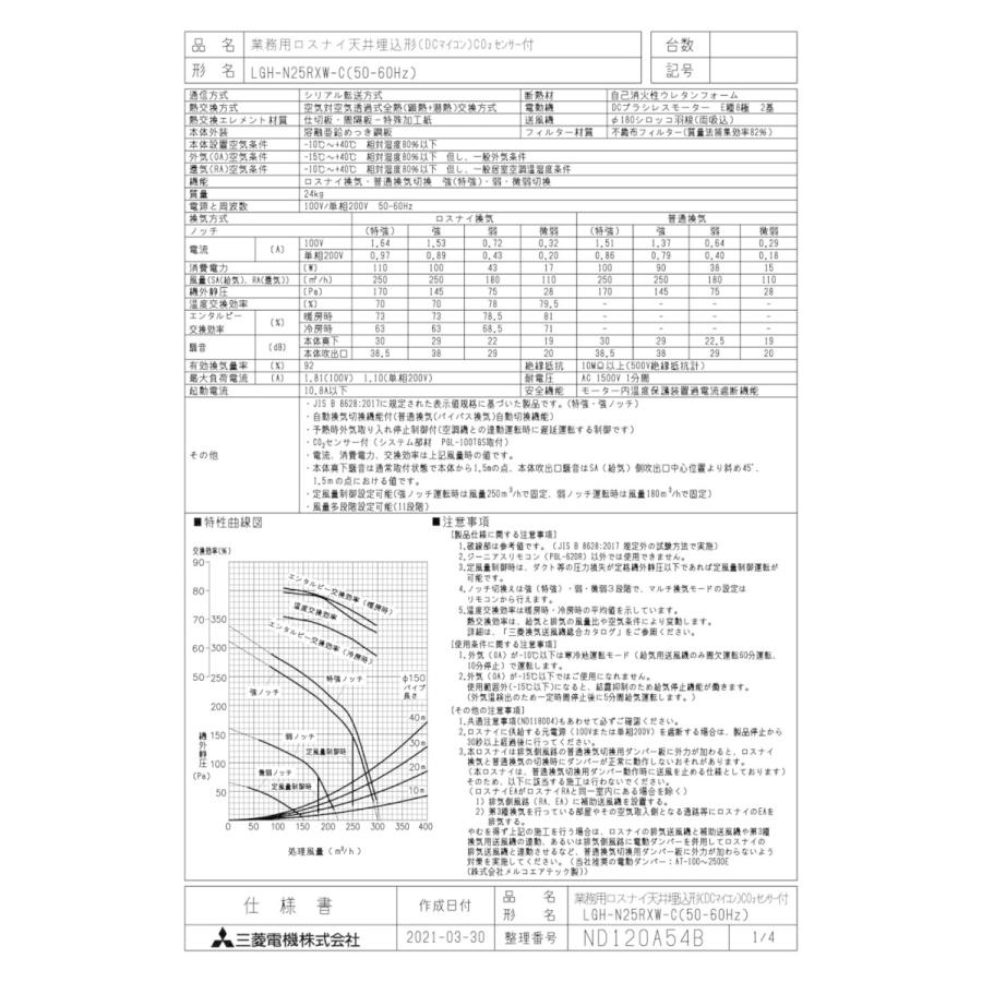 送料0円 三菱 Mitsubishi 換気扇 Lgh N25rxw C 業務用ロスナイ 本体 業務用 天井埋込形 天井埋込型 Raffles Mn