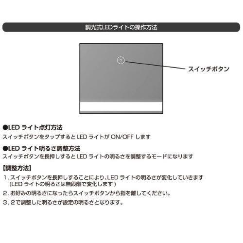 フローバル 洗面台LEDミラー 女優ミラー 調光機能 ライト付き くもり止め 鏡 LM-101 商品コード 00964934｜up-b｜03