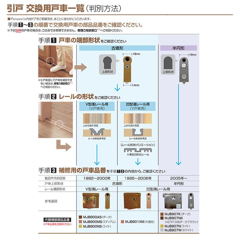Panasonic - ぺ〜yanさま専用 Panasonic パナソニック 内装ドア 引戸 内装引戸用Y戸車ダーク