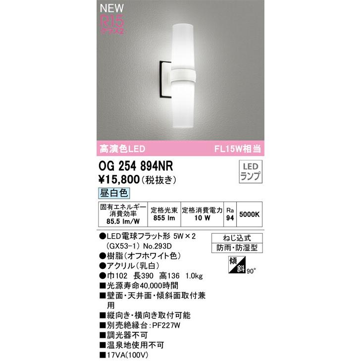 オーデリック エクステリア ポーチライト 【OG254894NR】【OG