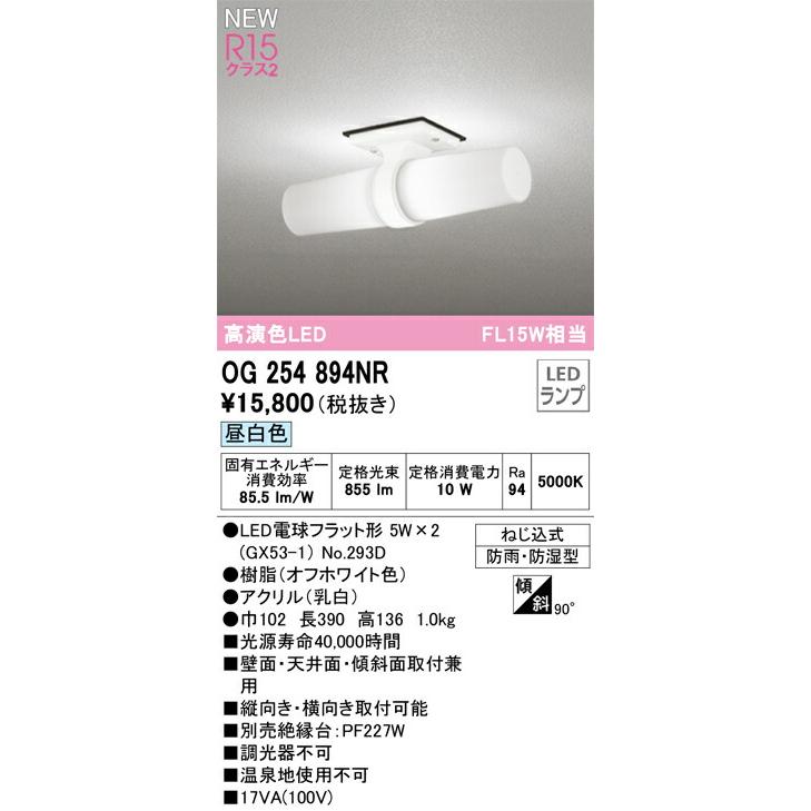 オーデリック エクステリア ポーチライト 【OG254894NR】【OG