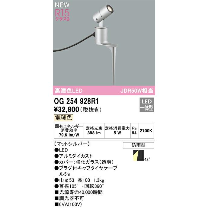 オーデリック エクステリア スポットライト 【OG254928R1】【OG 254 