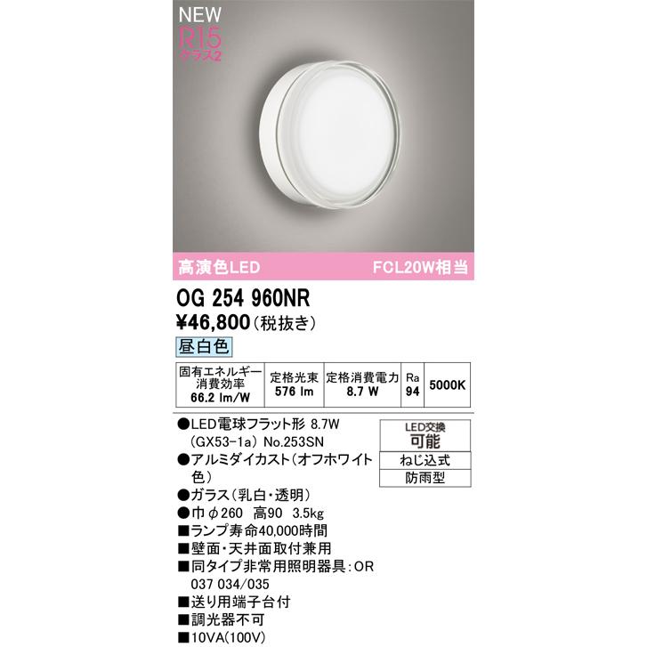 オーデリック エクステリアライト 【OG254960NR】【OG 254 960NR