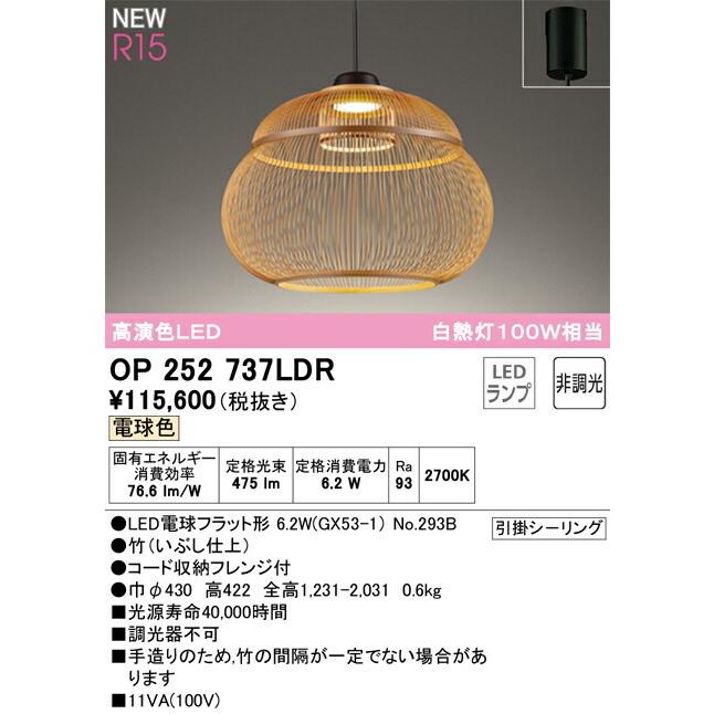 オーデリック ペンダントライト 【OP252737LDR】【OP 252 737LDR】_1