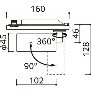 オーデリック スポットライト 【OS256761BR】【OS 256 761BR】 : 住宅
