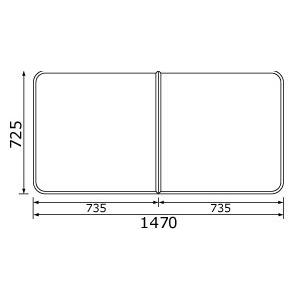 パナソニック Panasnic バスルーム 風呂フタ 長辺1470ミリ×短辺725ミリ：組みフタ：長方形：2枚：切り欠きなし RL91057STC RL91057SCの後継品