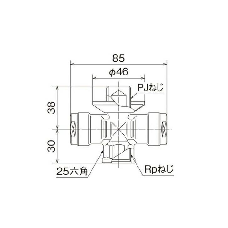 オンダ製作所 ONDA 【WT23-13M-S】 WLJ 1/2×13プラグ付水栓チーズ : 住宅設備のプロショップDOOON!! - 通販 ...