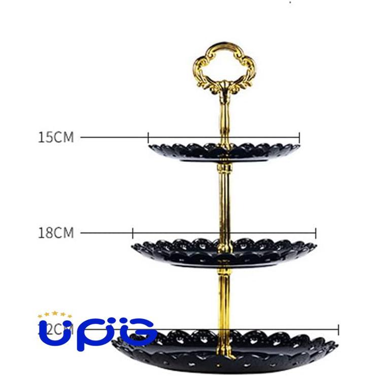 3層ケーキスタンドアフタヌーンティーウェディングプレートパーティー食器耐熱皿プラスチックトレイディスプレイラックケーキデコレーシ｜up-g｜06