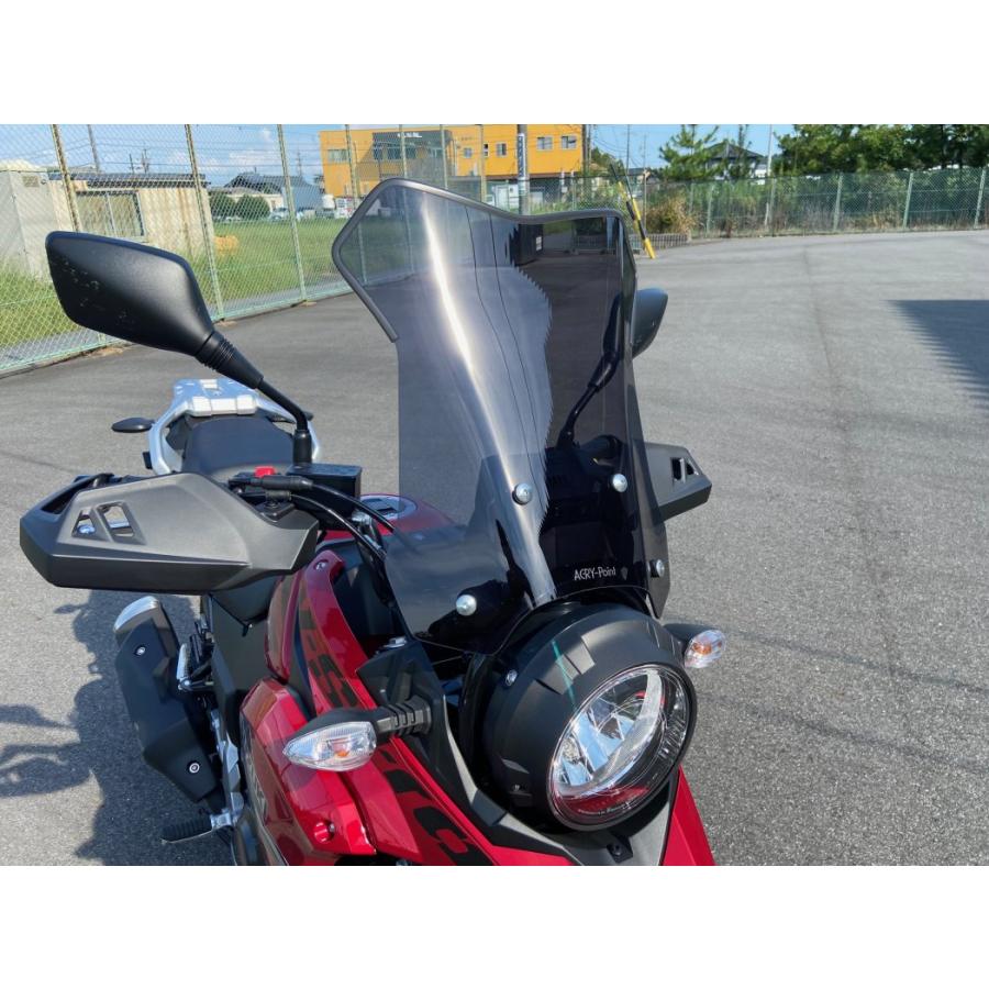 アクリポイント Vストローム250 スクリーン スモーク 13CMロング アクリポイント Vストローム250 スクリーン スモーク 13CMロング