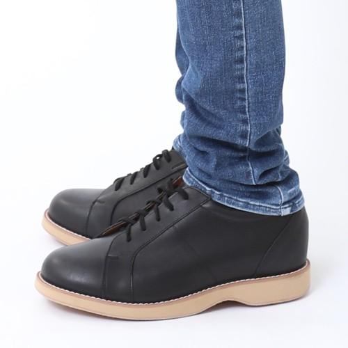 カジュアル シークレットシューズ 本革 メンズ 牛革 レザーアップ