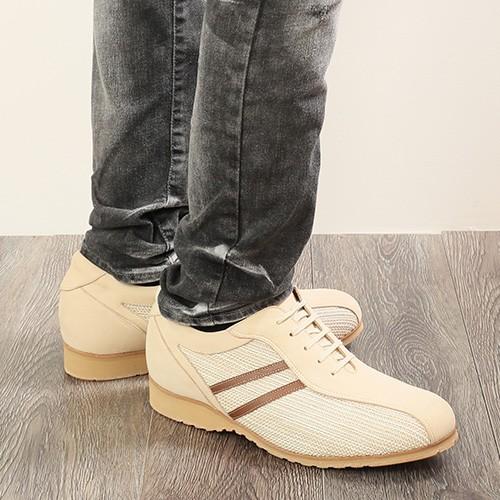 シークレットスニーカー メッシュ スニーカー メンズ 本革 国産 通気性