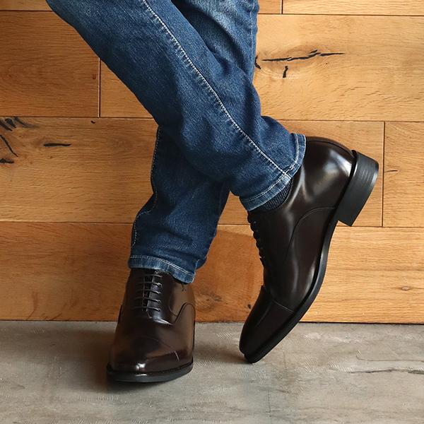 ☆25％OFF☆ ビジネスシューズ シークレットシューズ メンズ 本革