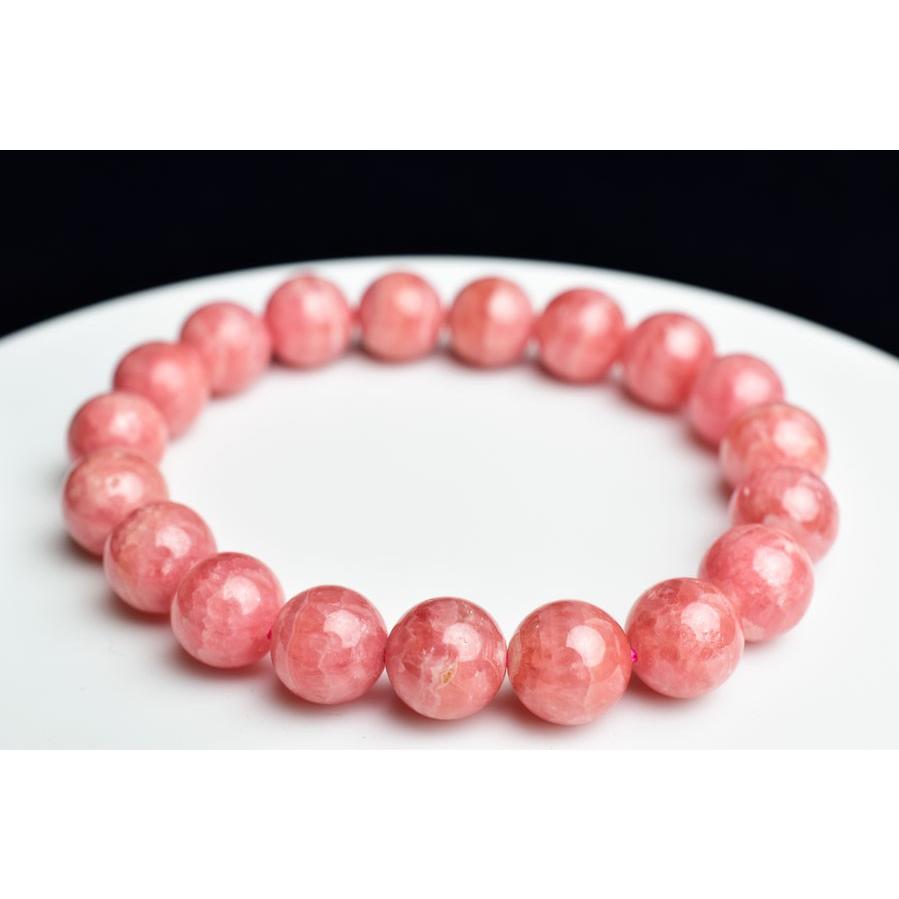 ロードクロサイト インカローズ 天然石 19粒 パワーストーン ブレスレット-