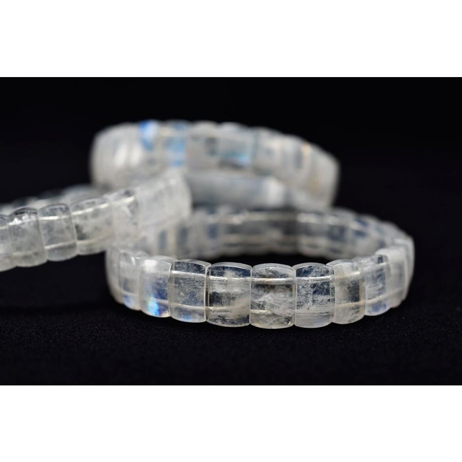 ブルームーンストーン AAAA バングル ブレスレット ムーンストーン 