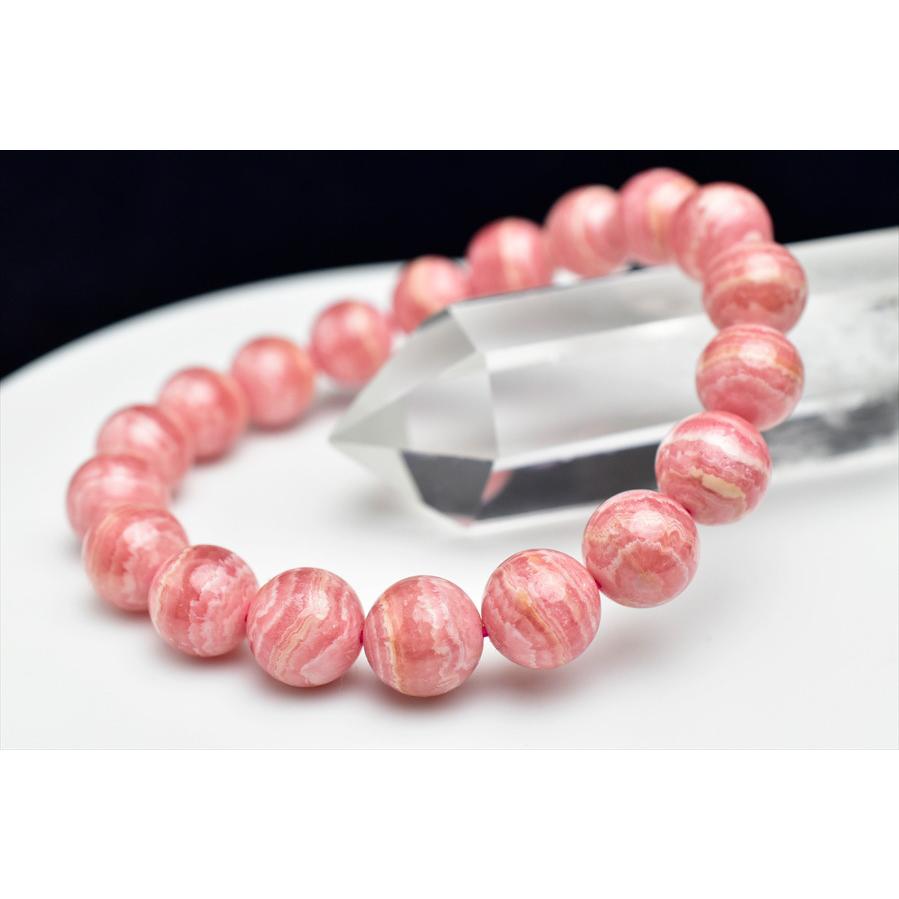 ロードクロサイト インカローズ 天然石 19粒 パワーストーン ブレスレット-