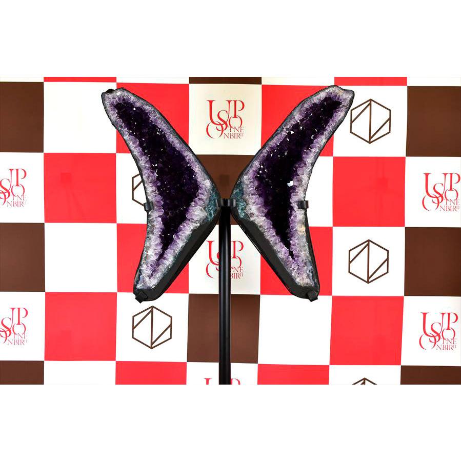 ⬛︎【一点もの】 アメジスト 蝶々　バタフライ　オブジェ ⬛︎【一点もの】 アメジスト 蝶々 バタフライ オブジェ 一点