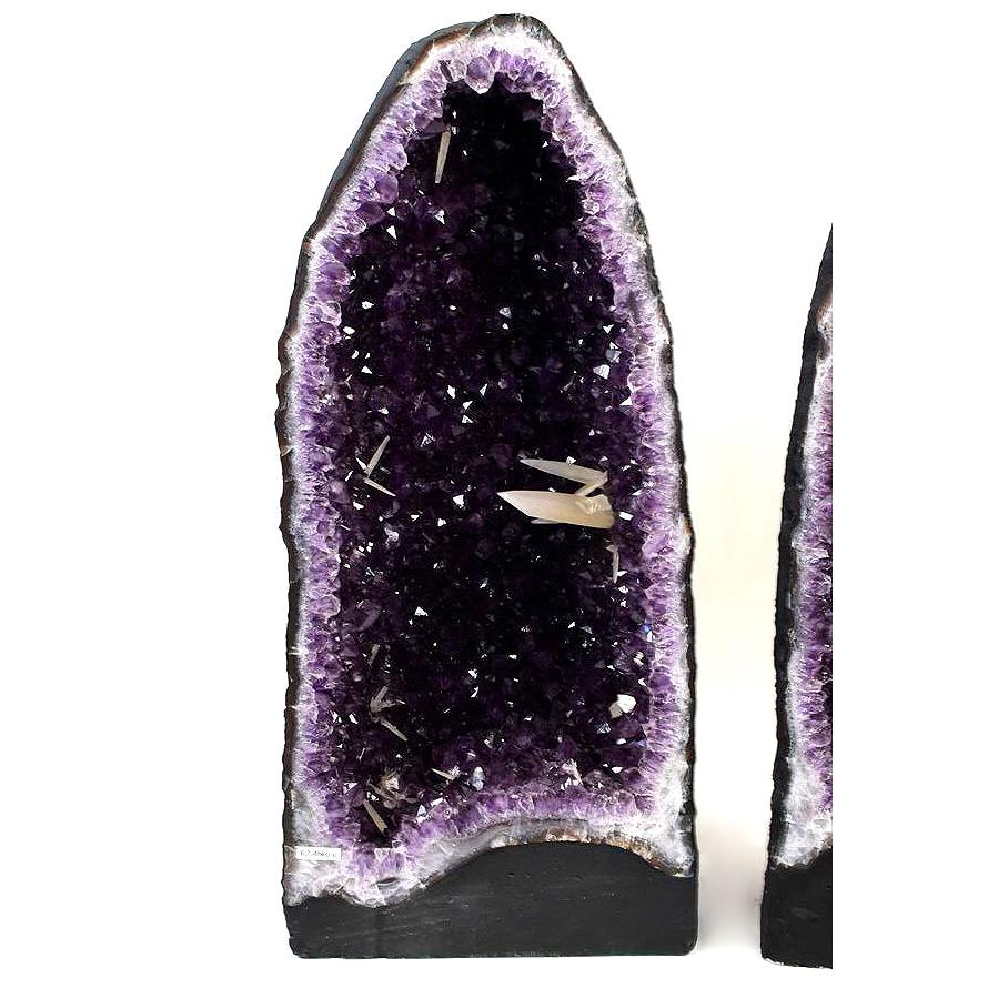 ペアドーム アメジスト ドーム 約125.65kg(2本合計) 蛍光カルサイト