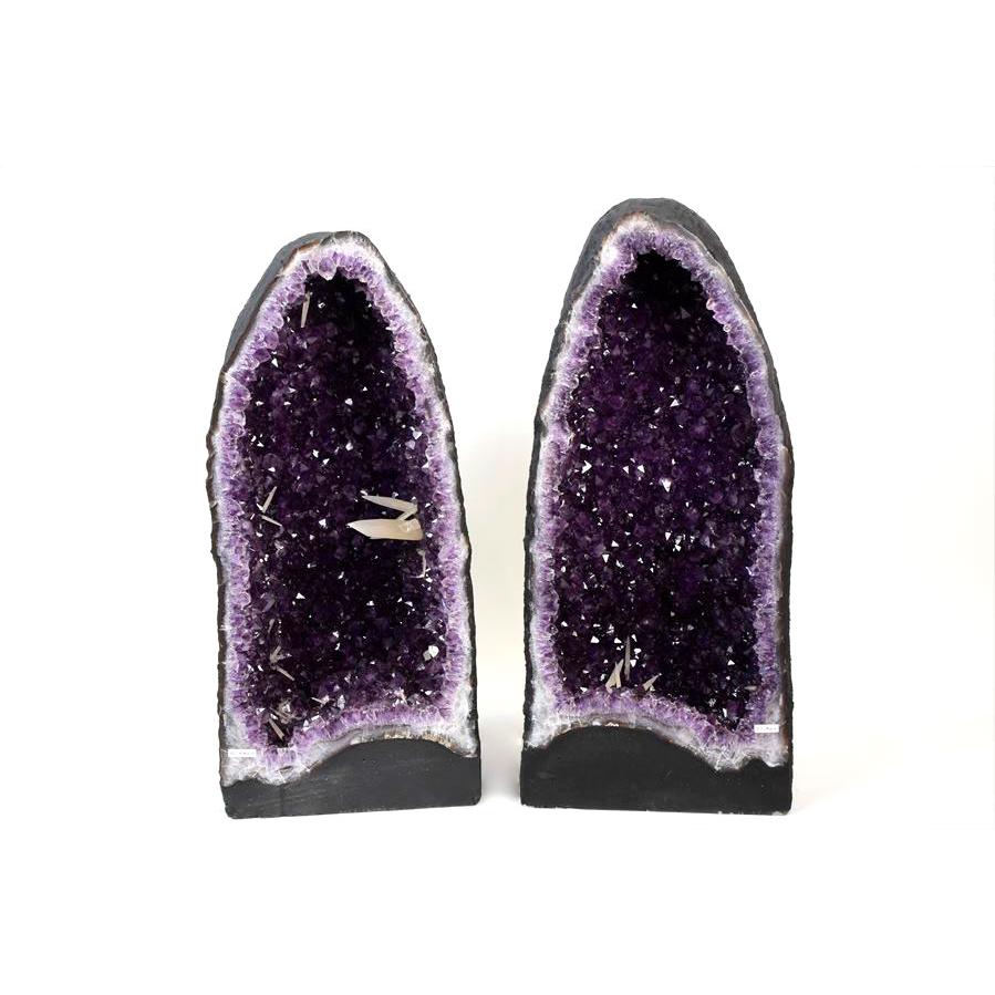 ペアドーム アメジスト ドーム 約125.65kg(2本合計) 蛍光カルサイト