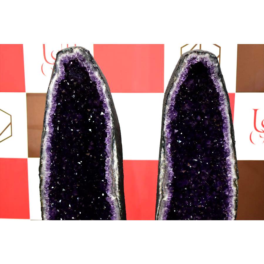 ペアドーム アメジスト ドーム 極上最高級 約215kg(2本合計) 濃紫