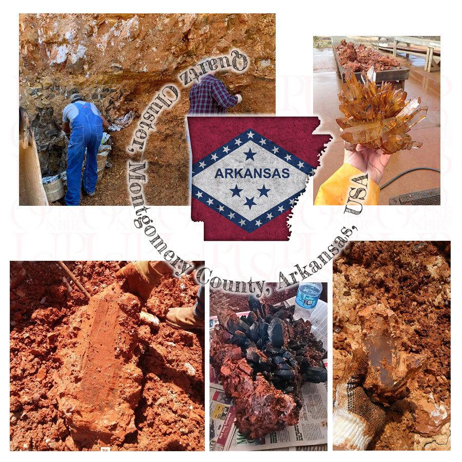 アーカンソー 水晶 (約4.7kg) クラスター 原石 希少 太い結晶